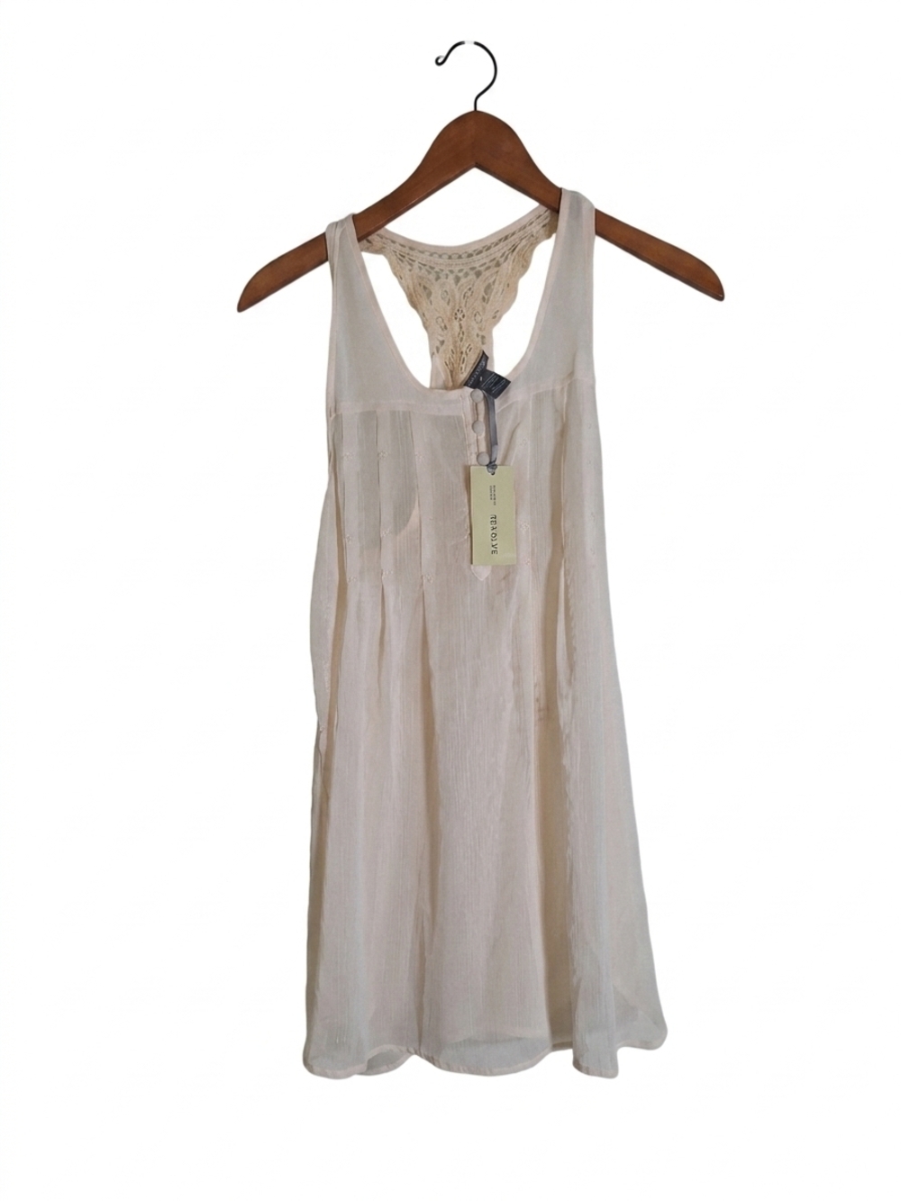 Isabella Rodriguez Soft Ivory Sleeveless Tank Top Size M